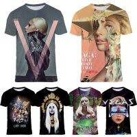 Summer New Fashion Singer Lady Gaga 3d Printed T-shirt Men Casual Short-sleeved Tee Tops