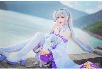 Hunmanxuan ReZero ชีวิตเริ่มต้นในอีกโลกหนึ่ง Emilia คอสเพลย์แต่งกายหญิงอะนิเมะ