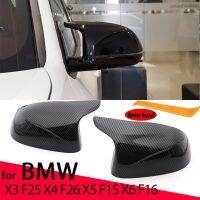 1คู่มุมมองด้านหลังกรอบตัด M สไตล์กระจกมองหลังรถยนต์หมวกสำหรับ BMW F25 X3 F26 X4 F15 X5 F16 X6 2014-2018อุปกรณ์เสริม