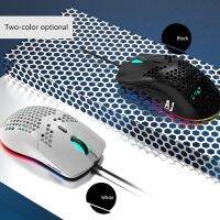 Ajazz AJ390 New Lightweight Wired Mouse Hollow-out Gaming Mouce Mice 6 DPI Adjustable 7Key