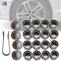 ✹  20x Grey Wheel Nut Bolt Cap Full Cover w/ Removal Tool 25mm For Audi A1 A7 A8 TT RS6 Wheel Lug Screw Caps Protector Accessories