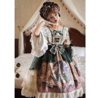 （HOT) ชุดเดรสดั้งเดิมของเทพเจ้ากวาง Lolita ชุดเดรสแขนสั้นสวยหวานโลลิต้า 6201