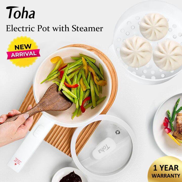 Electric Cooker Hot Pot Toha 1.6L Multipurpose Electric Pot Home Non