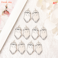 Fresh sky 10ชิ้นน่ารักแรคคูนผีแมวเสน่ห์สำหรับต่างหูสร้อยคอพวงกุญแจ DIY ทำการ์ตูนสัตว์จี้อะคริลิ