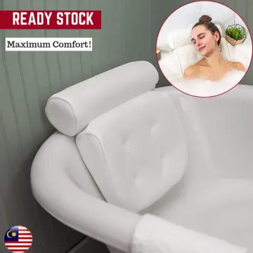 Meo Full Body Bath Pillow, Ergonomic Spa Bathtub Pillow for Tub, Non-Slip Thick Waterproof Bathroom Pillow Bath Tub Accessory for Head Neck Shoulder Back