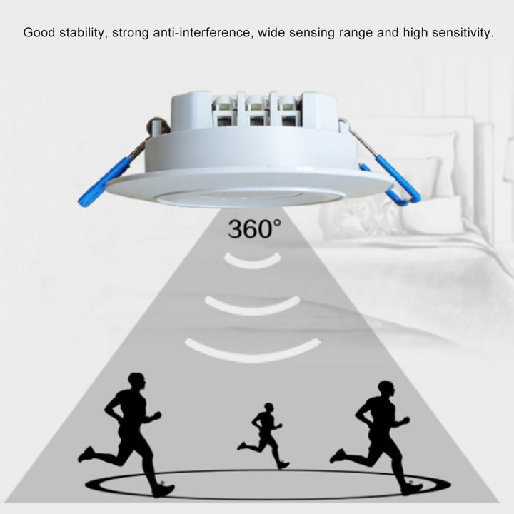 saklar-lampu-sensor-ตรวจจับการเคลื่อนไหวเซ็นเซอร์ไมโครเวฟอัจฉริยะระดับ360เครื่องตรวจจับเซ็นเซอร์ตรวจหาคนบนเพดานระบบ-pir-ติดเพดานสวิตช์เซ็นเซอร์การเคลื่อนไหวที่มีความไวสูง