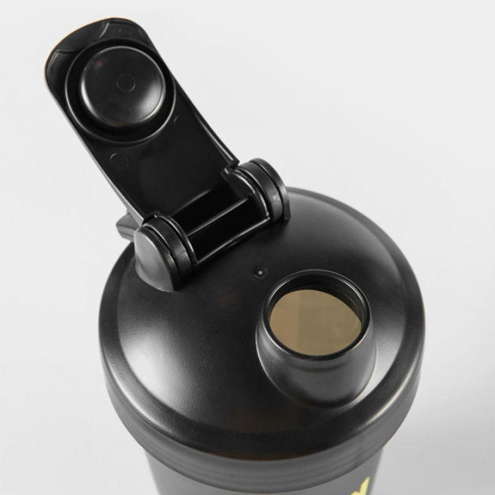 เวย์โปรตีนปั่นยิมเครื่องปั่นถ้วยกีฬาแบบพกพาปั่นสีดำขวดน้ำ400มิลลิลิตรสุขภาพยิมขวด-bola-agua-drinkware