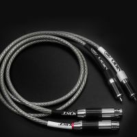 TOP-HiFi Pair Single Crystal Silver Nordost Odin RCA Male to 3pin XLR Balanced Reference Interconnect with Carbon Fiber P-g