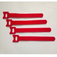 90pcs 200*12mm Red Magic Nylon Reusable Cable Ties with Eyelet Hole Multi Fastener Cable Management Hook and Loop Cable Straps Cable Management