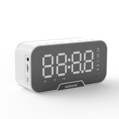 Wireless Bluetooth Speaker Stereo Bass-Heavy Digital LED Display Alarm Clock TFFM Radio Hands-Free Calling Music Column Player
