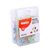 metal multicolor Drawing pins Transparent color thumbtack 50pcs free shipping Clips Pins Tacks