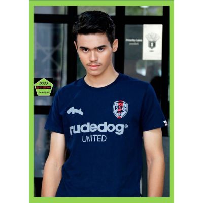 MiinShop เสื้อผู้ชาย เสื้อผ้าผู้ชายเท่ๆ Rudedog เสื้อคอกลม ชาย หญิง   รุ่น unitedสีกรม เสื้อผู้ชายสไตร์เกาหลี