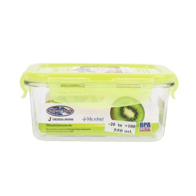 กล่องถนอมอาหาร กล่องใส่อาหาร เข้าไมโครเวฟได้ ความจุ 550 ml. ป้องกันเชื้อราและแบคทีเรีย  แบรนด์ Super Lock รุ่น 6888