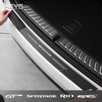 Carbon Fiber Car Rear Bumper Trunk Guard Protected Stickers Decals For KIA GT GTline Sportage K2 K3 K5 Sorento RIO Ceed Picanto