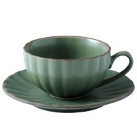 Genuine Original High-end European-style small luxury high-value coffee cup and saucer set home exquisite ceramic latte cup high-end retro