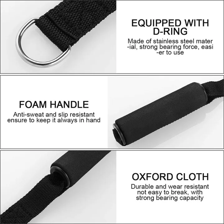 black-resistance-band-handle-rope-bar-attachment-handlebar-station-fitness-tricep-exercise-gym-training-accessories