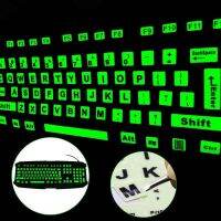 LANFY Backlight Fluorescent Keyboard Cover Standard Large Letter Sticker Keyboard Sticker English PC Laptop 1PC Luminous General Glow In The Dark Full Keyboard