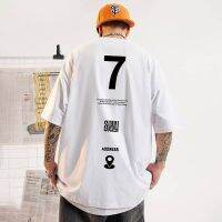 American Sports Fashion Brand Heavy Cotton T-shirt Mens Ins Trendy plus Size Mens Clothing plus-Sized plus-Sized Overszie Short Sleeve JhHfTH