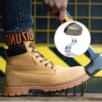 COD dsdgfhgfsdsss Safety boots mens and womens work boots anti-smash and anti-puncture steel-toed shoes