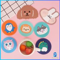 Serenity วัสดุกันลื่น ​ล้างได้  ทนความร้อน ที่รองแก้ว PVC ลายการ์ตูน Cartoon PVC Coaster