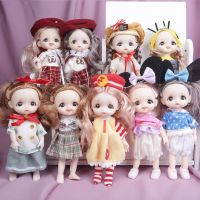 (Popular toys) 16เซนติเมตรเศร้าใบหน้า BJD ตุ๊กตา JK ชุดมินิ Bjd ของเล่น13เคลื่อนย้ายได้ร่วมตุ๊กตาการ์ตูนสูทโรงเรียนแต่งหน้าของเล่นสาวของขวัญ