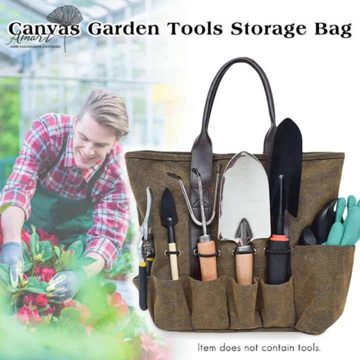 Amart Canvas Garden Tool Tote Bag Electrician Tool Pouch Organizer