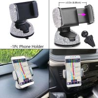 SHJGKFD Bling Crystal Phone Holder in Car 360°Adjustable Auto Mount Universal Rhinestone Stand for Windshield Dashboard Air Outlet