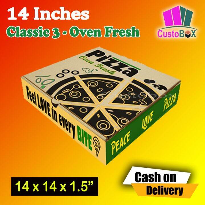 Was Heißt Pizza Auf Englisch Pizza Box - Corrugated / C3 - 14" Oven Fresh / 50pcsWd5 | Lazada PH