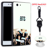 BTS เคสโทรศัพท์สำหรับ OPPO A31 2015/1206/NEO 5ซิลิคอนนุ่มกรณีที่มีรูปแบบเดียวกันแหวนและเชือก