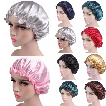 Bonnet Satin Cheveux Nuit Satin Night Hair Cap Women's Solid