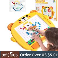 Magnetic Drawing Board for Kids Large Large Magnetic Doodle Board with Beads Magnetic Dot Art Toddler Educational Montessori Toy