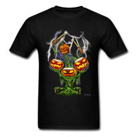 Halloween Pumpkin Drummer T Shirt Men Black Tshirt Crazy Clothing Awesome Tee Shirts Hop Band Party Tshirt