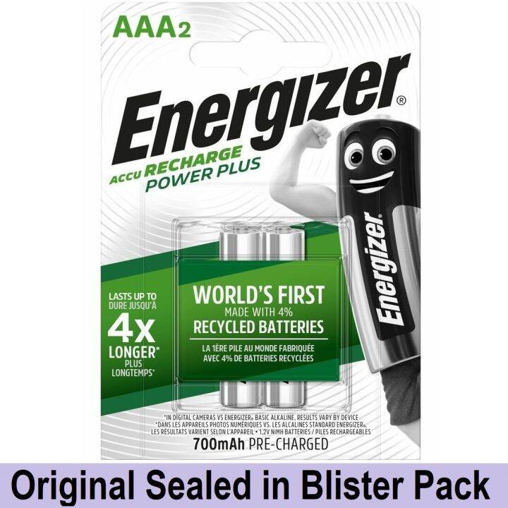 Energizer Rechargeable Battery AAA (2 pcs) Recharge Power Plus 700 mAh