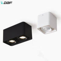 [DBF]Square WhiteBlack No-Cut Surface Mounted Ceiling Downlight High Power 10W 12W 20W 24W Ceiling Spot Light 3000K4000K6000K