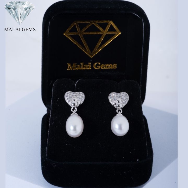 malai-gems-ต่างหูหัวใจมุก-เงินแท้-silver-925-เพชรสวิส-cz-เคลือบทองคำขาว-รุ่น155-e1615-แถมกล่อง-ต่างหูเพชร-ต่างหูเงินแท้