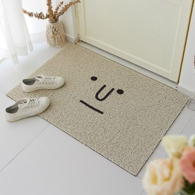 Anti-Slip PVC Door Mats Carpet Nordic Minimalist Dust Carpets Bathroom Kitchen Mat PVC Silk Loop Entrance Doormat for Hallway