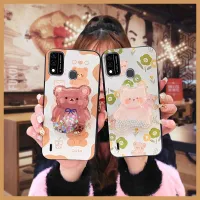 drift sand Fashion Design Phone Case For Itel A48 Dirt-resistant Soft Case cartoon glisten phone stand holder Cute TPU