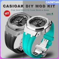 ชุดดัดแปลง Casioak GA2100 Gen4ใหม่กรอบกล่องโลหะสำหรับ G Shock GA2110 GAB2100 Tali Jam Tangan Karet โลหะ