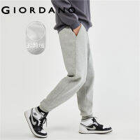 GIORDANO Men Joggers Polar Fleece-Lined Solid Color Warm Joggers Elastic Waist Simple Fashion Casual Loose Joggers 18113612