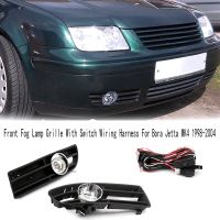 Front Fog Lights Assembly with Switch Harness Daytime Running Light for VW Bora Jetta MK4 1998-2004