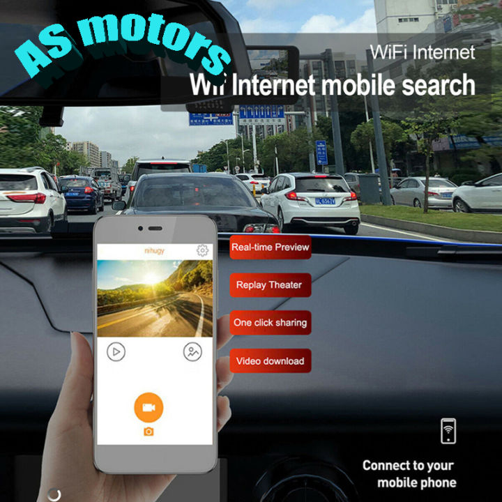 กล้องติดรถยนต์-wi-fi-รถขับรถที่บันทึกหมุนได้เป็นองศาการเชื่อมต่อโทรศัพท์มือถือยูเอสบีรถยนต์ดีวีอาร์อุปกรณ์บันทึกวิดีโอกล้อง