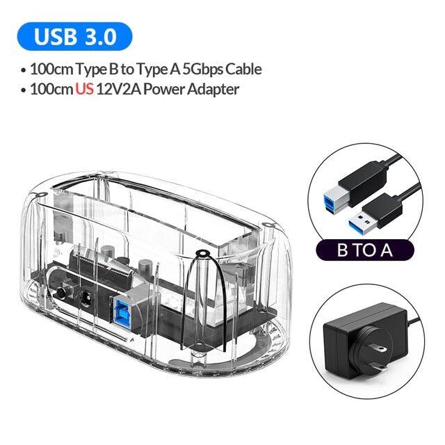 orico-แท่นอุปกรณ์เชื่อมต่อฮาร์ดดิส-sata-เป็น-usb-ที่3-0-5gbps-แท่นต่อฮาร์ดไดรฟ์รองรับอะแดปเตอร์-hdd-2-5-3-5