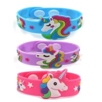 【cw】 1PC Children Unicorn Silicone Wristbands Rubber Kids Boys Adults Gifts