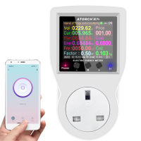 BT Version Intelligent Power Socket Electricity Power Monitor Multi-energy Alternating Current Meter 2.4 i-nch LCD Color Screen Computers Mobilephone APP Remote Controlling Device