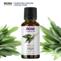 Now Foods Sage Oil 100% Pure 30 ml Essential Oil น้ำมันหอมระเหย เสจ