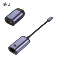 Nku USB C Kabel Adaptor Ethernet 1000Mbps Konektor Lan Kartu Jaringan Type-c Ke RJ45 Bebas Drive untuk Ponsel Laptop PC