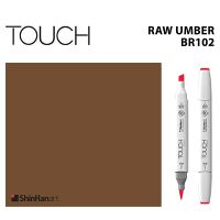 TOUCH TWIN BRUSH MARKER BR102 (RAW UMBER) / มาร์คเกอร์หัวพู่กัน-หัวตัดขนาดกลาง รหัส BR102 (RAW UMBER)