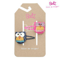 SATI-กิ๊บติดผม-BB. HAPPY OWL / N &amp; P SNAP CLIP-LC009