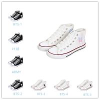 CODff51906at KPOP BTS High Top Casual Fashion Men/Woman Canvas Shoes Sport Sneakers ARMY LY 结