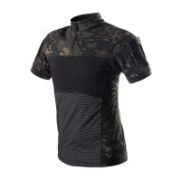 IDOGEAR Tactical Shirt Short Sleeve Top Camo Outdoor Combat T-Shirt Summer 3104 Hiking Camping Tactical Gear Survival Kit